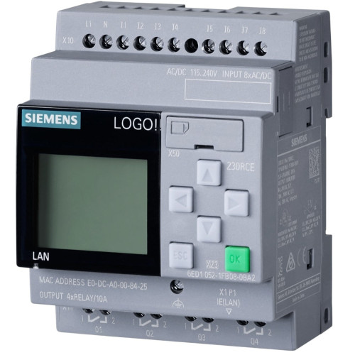 Sterownik LOGO! 6ED1052-1FB08-0BA2 230RCE 8we cyf. 4wy przek.