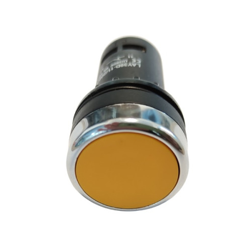 Przycisk F22-D-Y/11 płaski, żółty 1NO+1NC 22mm LAY39D-11