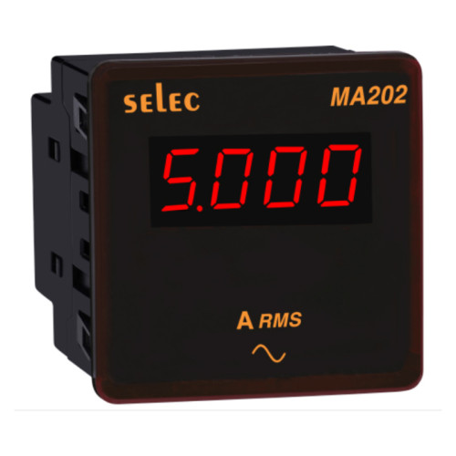 Amperomierz MA202-CU ( 0-5A, 1 faza, zas. 230V AC )