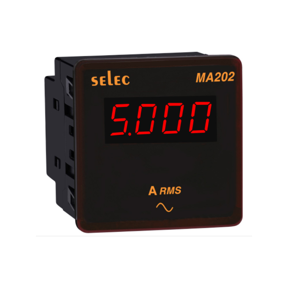 Amperomierz MA202-CU ( 0-5A, 1 faza, zas. 230V AC )