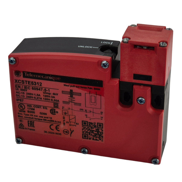 Łącznik krańcowy XCSTE5312 bezpieczeństwa 1NC+1NO 24V AC/DC