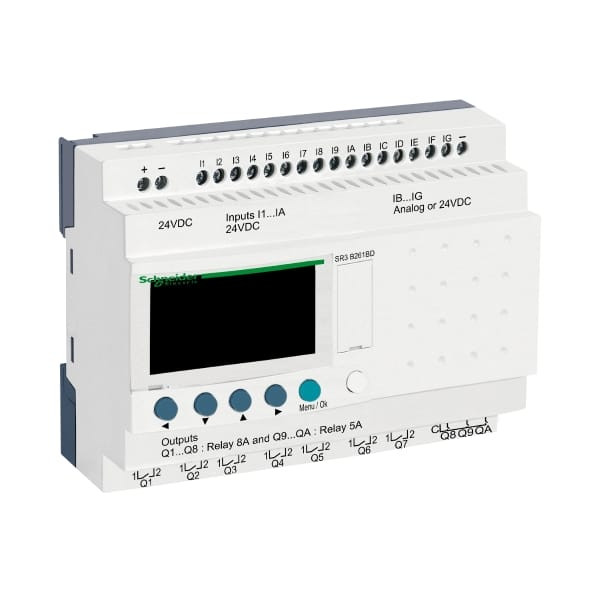 Sterownik Zelio 2 SR3B261BD 24V DC, 16 wejść, 10 wyjść Sterownik Zelio 2 SR3B261BD 24V DC, 16 wejść, 10 wyjść