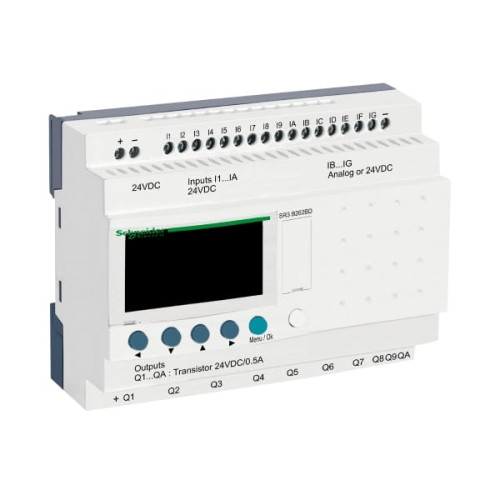 Sterownik Zelio 2 SR3B262BD 24V DC, 16 wejść, 10 wyjść