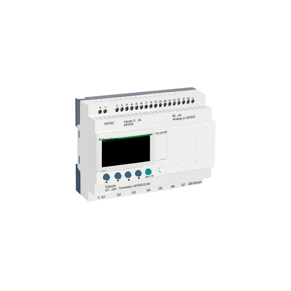 Sterownik Zelio 2 SR3B262BD 24V DC, 16 wejść, 10 wyjść