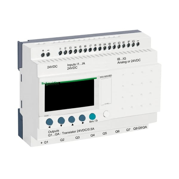 Sterownik Zelio 2 SR3B262BD 24V DC, 16 wejść, 10 wyjść Sterownik Zelio 2 SR3B262BD 24V DC, 16 wejść, 10 wyjść