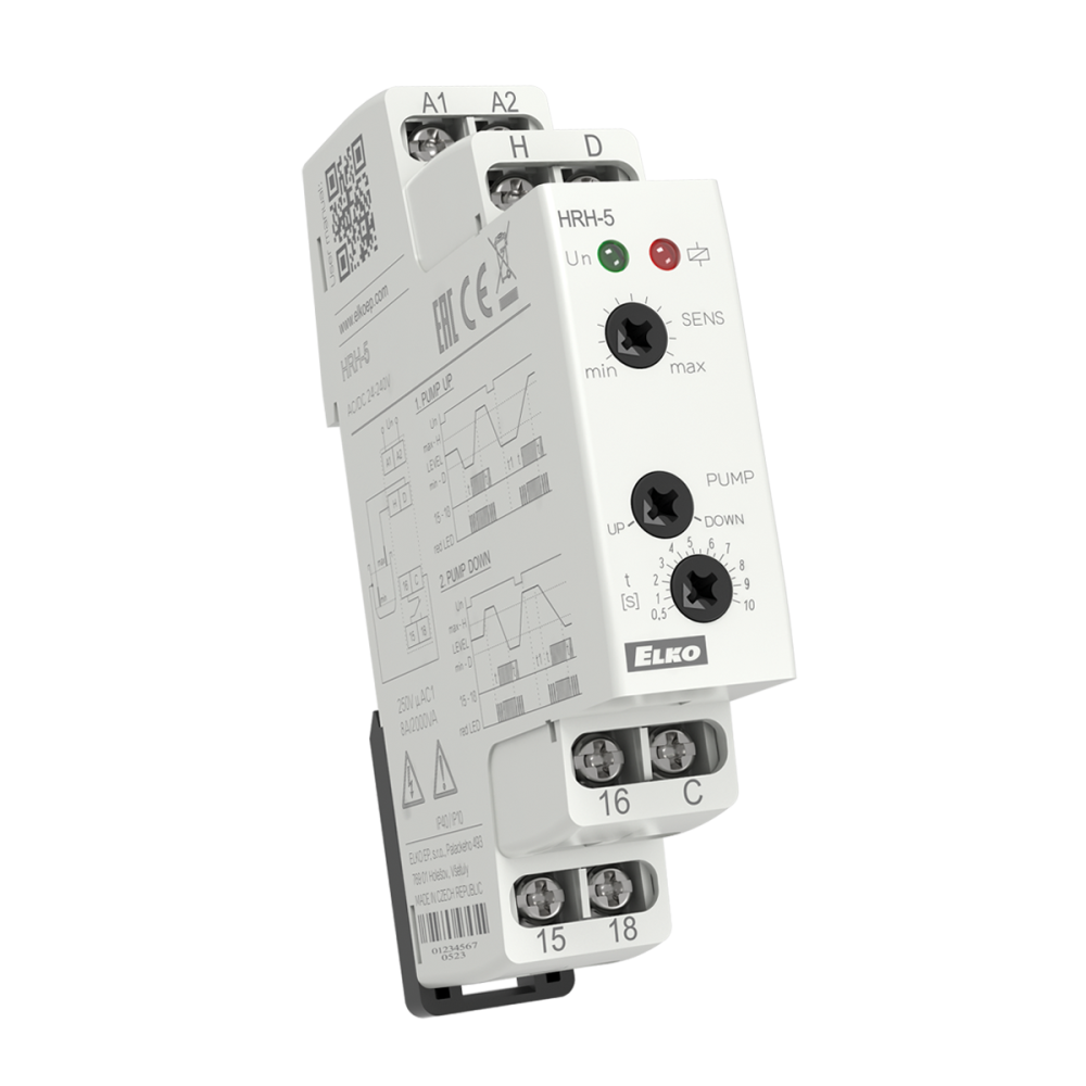 Przekaźnik HRH-5 poziomu cieczy 24-240 V AC/DC Przekaźnik HRH-5 poziomu cieczy 24-240 V AC/DC