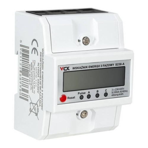 Miernik energii elektrycznej VCX S238A RESET