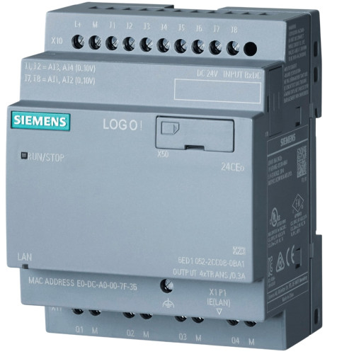 Sterownik LOGO! 6ED1052-2CC08-0BA2 24CEO 8we cyfr. 4wy tranz.