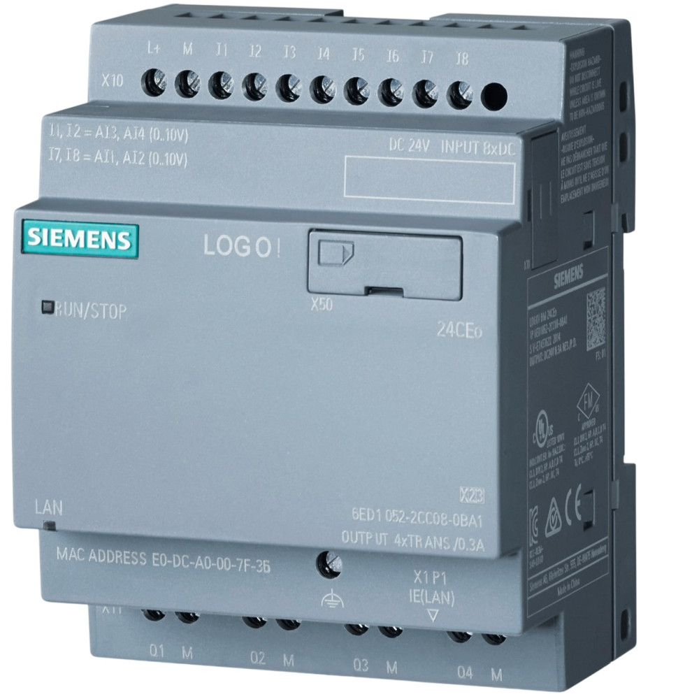 Sterownik LOGO! 6ED1052-2CC08-0BA2 24CEO 8we cyfr. 4wy tranz. Sterownik LOGO! 6ED1052-2CC08-0BA2 24CEO 8we cyfr. 4wy tranz.