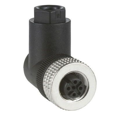 Złącze XZCC12FCM40B M12, 4-pinowe, żeńskie, kątowe wtykowe Pg7