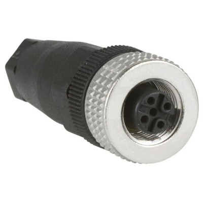 Złącze XZCC12FDM40B M12, 4-pinowe, żeńskie, proste wtykowe Pg7
