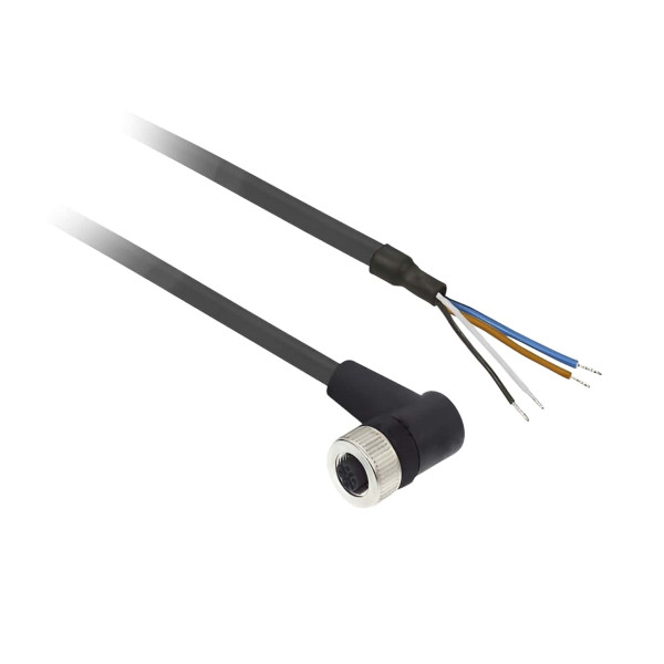 Złącze XZCP1241L10 żeńskie, kątowe, M12, 4-stykowe 10m