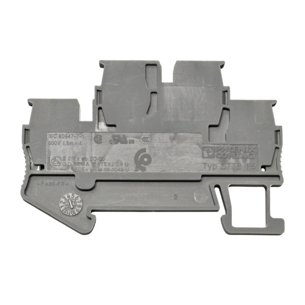 Złączka przelotowa 2‑poziomowa 1,5mm2 szara STTB 1,5 3031157