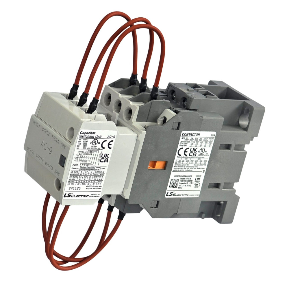 Stycznik MC-22B230AC9 do baterii kondensatorowych 3P 22A 10 kvar 1NO