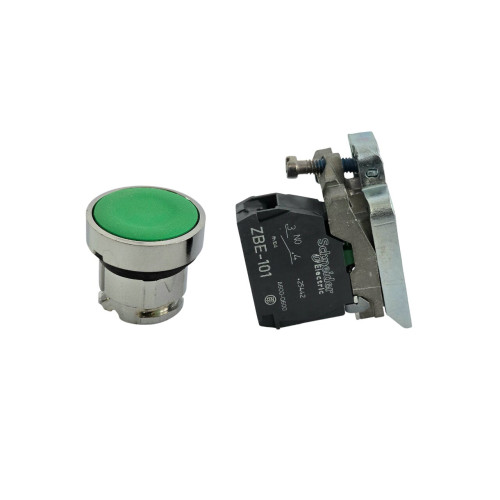 Przycisk XB4BA31 zielony ( 1NO ) 22mm samopowrót