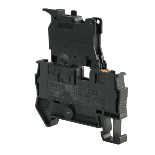 Złączka bezpiecznikowa PT 4‑HESI (5X20)  6mm2 czarna 6,3A  3211861