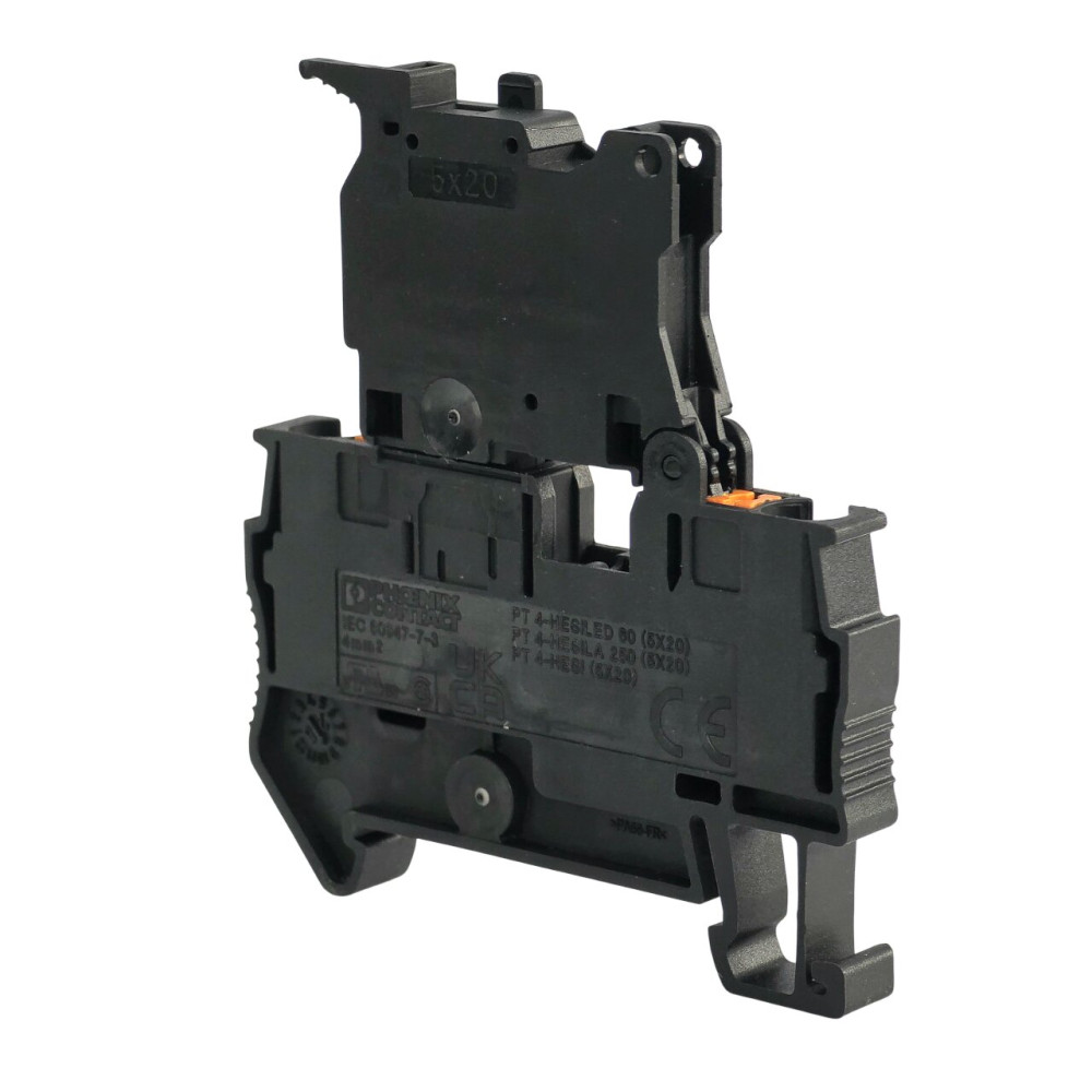 Złączka bezpiecznikowa PT 4‑HESI (5X20)  6mm2 czarna 6,3A  3211861