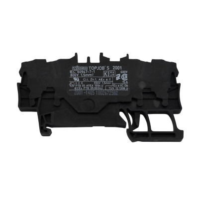 Złączka 2001-1405 szynowa 4-przewodowa 1,5mm2 czarna