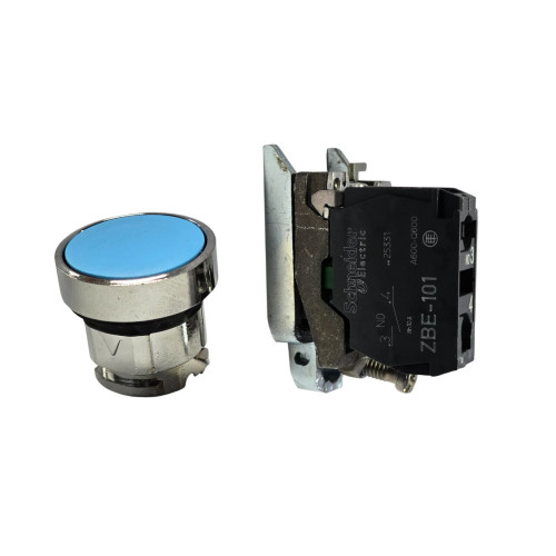 Przycisk XB4BA61 niebieski 1NO 22mm z samopowrotem 