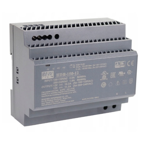 Zasilacz HDR-150-12 ( 12 VDC, 11.3A )