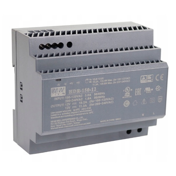 Zasilacz HDR-150-12 ( 12 VDC, 11.3A )