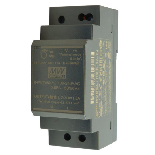 Zasilacz HDR-30-24 ( 24V , 1.5 A DC )