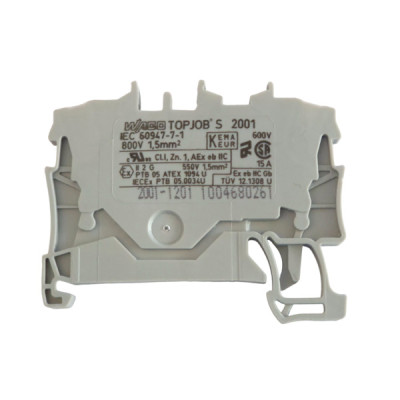 Złączka 2001-1201 ( 1.5 (2.5) mm2, 2-przewodowa, szara )