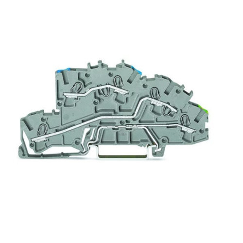 Złączka 2003-7646 3‑pietrowa 4mm2 N/L/PE szara