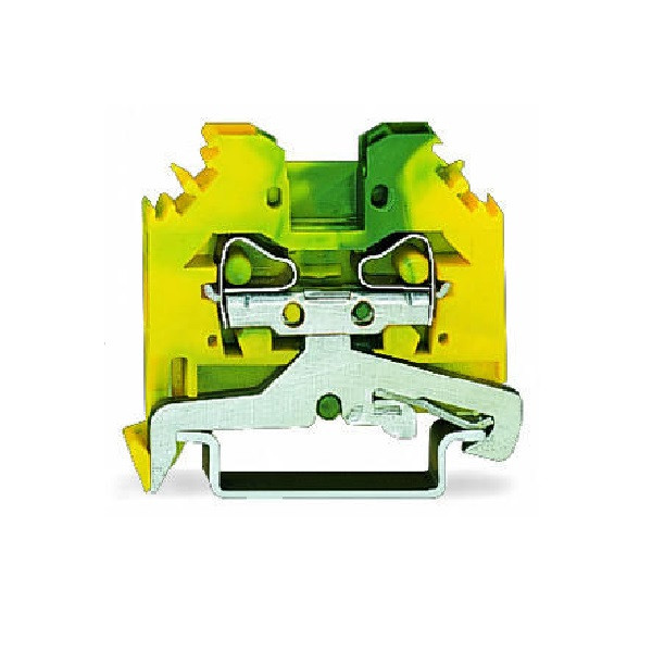 Złączka 281-107 ( 2 przewodowa, 4 mm2, ż/o ) Złączka 281-107 ( 2 przewodowa, 4 mm2, ż/o )