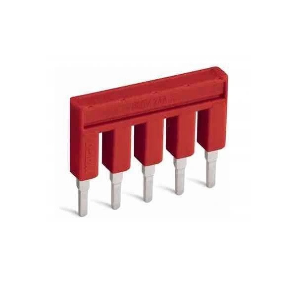 Mostek grzebieniowy izolowany 5-torowy czerwony - 2002-405/000-005