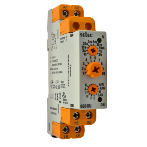 Przekaźnik czasowy 600XU-A-1-CU ( 20-230V AC, 12-240V DC, 13 funkcji )