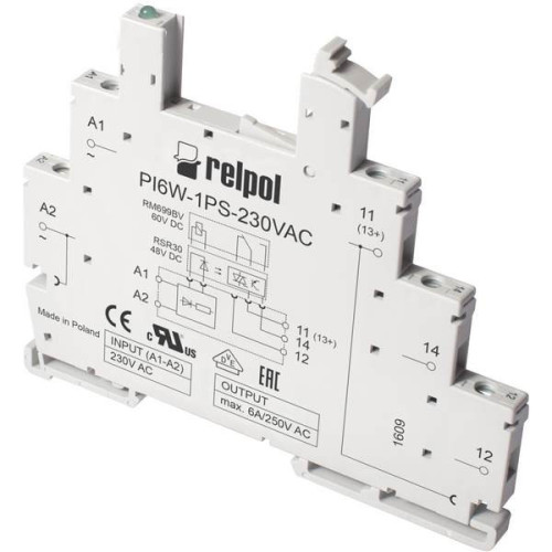 Gniazdo PI6W-1PS-12/24VDC (SZARE) (CE)