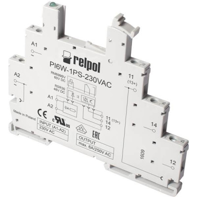 Gniazdo PI6W-1PS-12/24VDC (SZARE) (CE)
