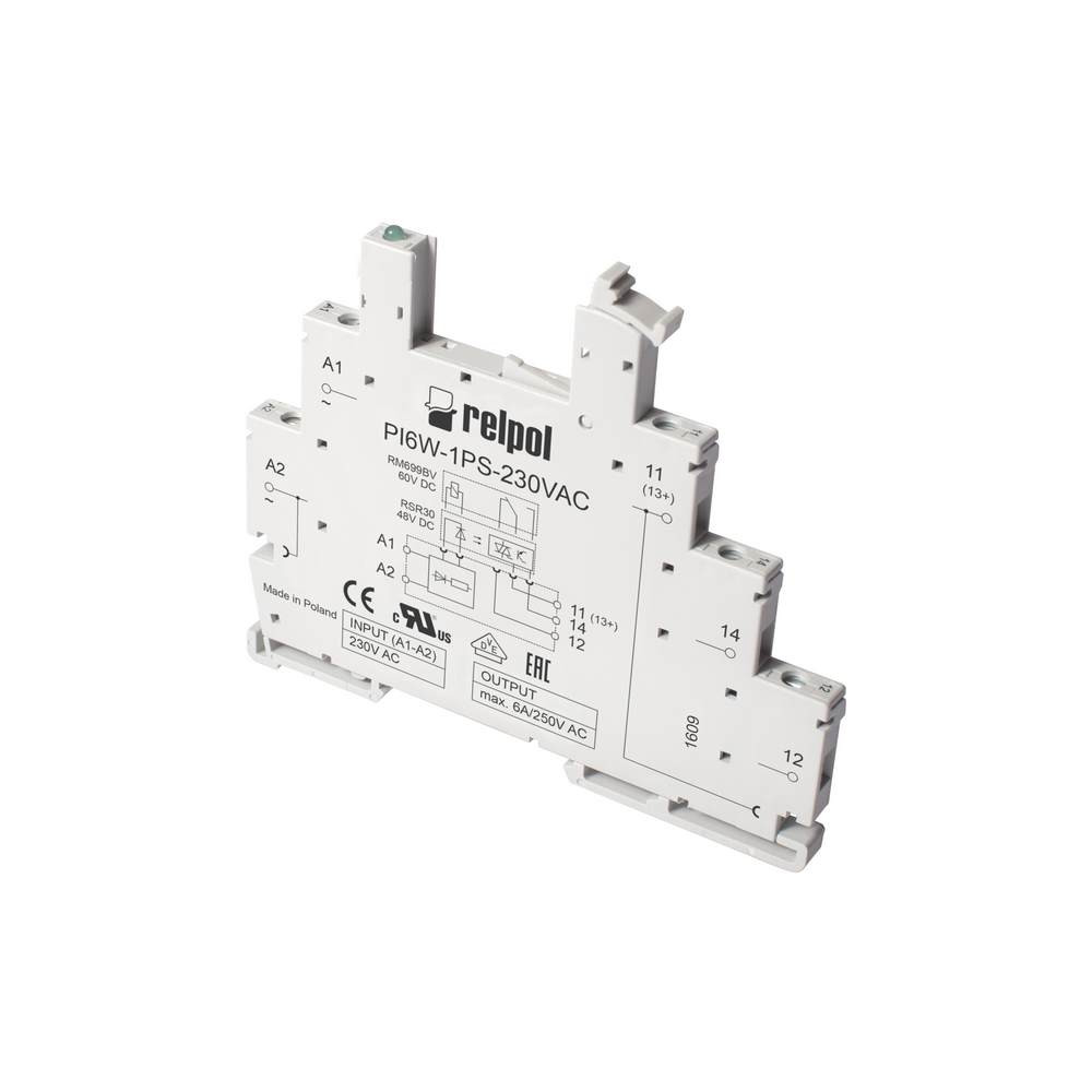 Gniazdo PI6W-1PS-12/24VDC (SZARE) (CE)