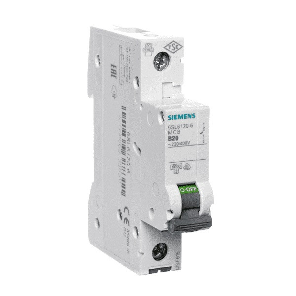 Wyłącznik 5SL6120-6 1P B20 nadmiarowo-prądowy